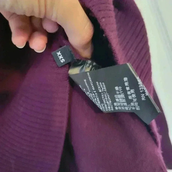 The Kooples Cashmere Wool Lace Up Sweater Berry Wine Pullover - Picture 4 of 4